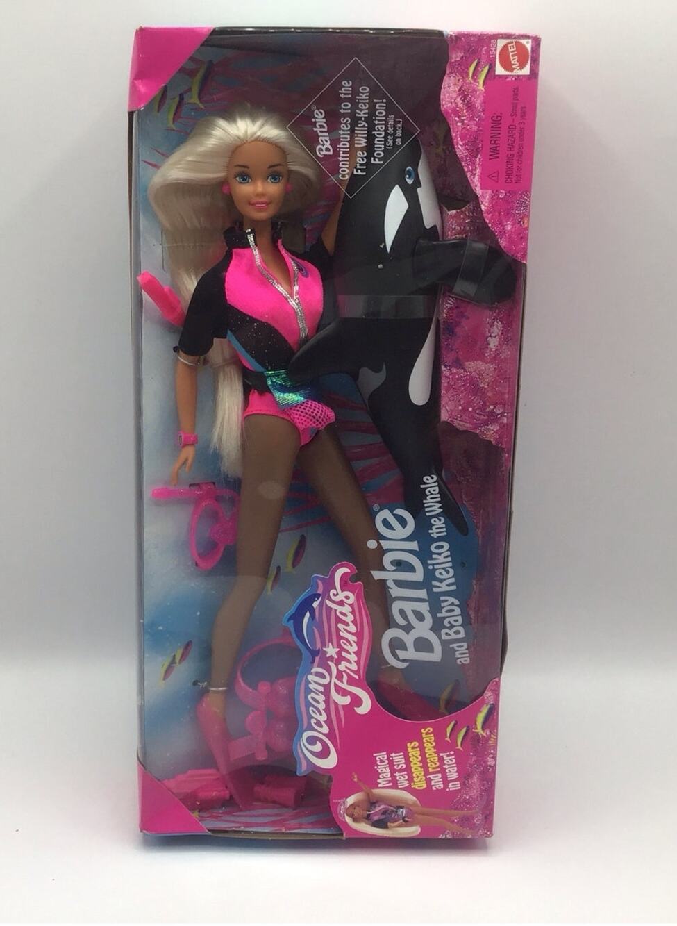 Vintage 1996 Ocean Friends Barbie Baby Keiko Whale NRFB Mattel 15428 Free Willy